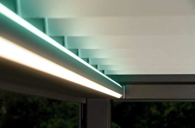 LED-Beleuchtung für die Terrassenüberdachung - Sonnenschutz Schnieders